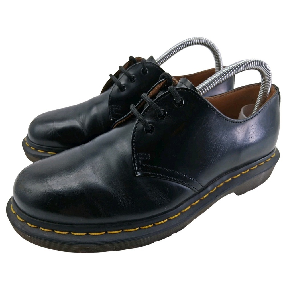 Dr Martens Shoes Womens Size 8 Black Leather Lace Up Casual AirWair 11838
